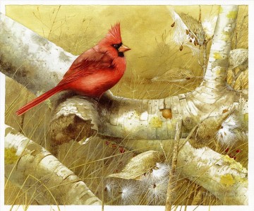 Animal Painting - loro en pájaros de árbol